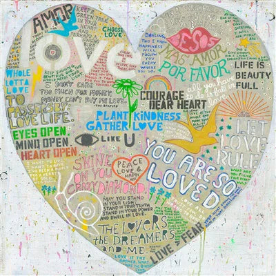 White Choose Love (23" x 23") Art Print