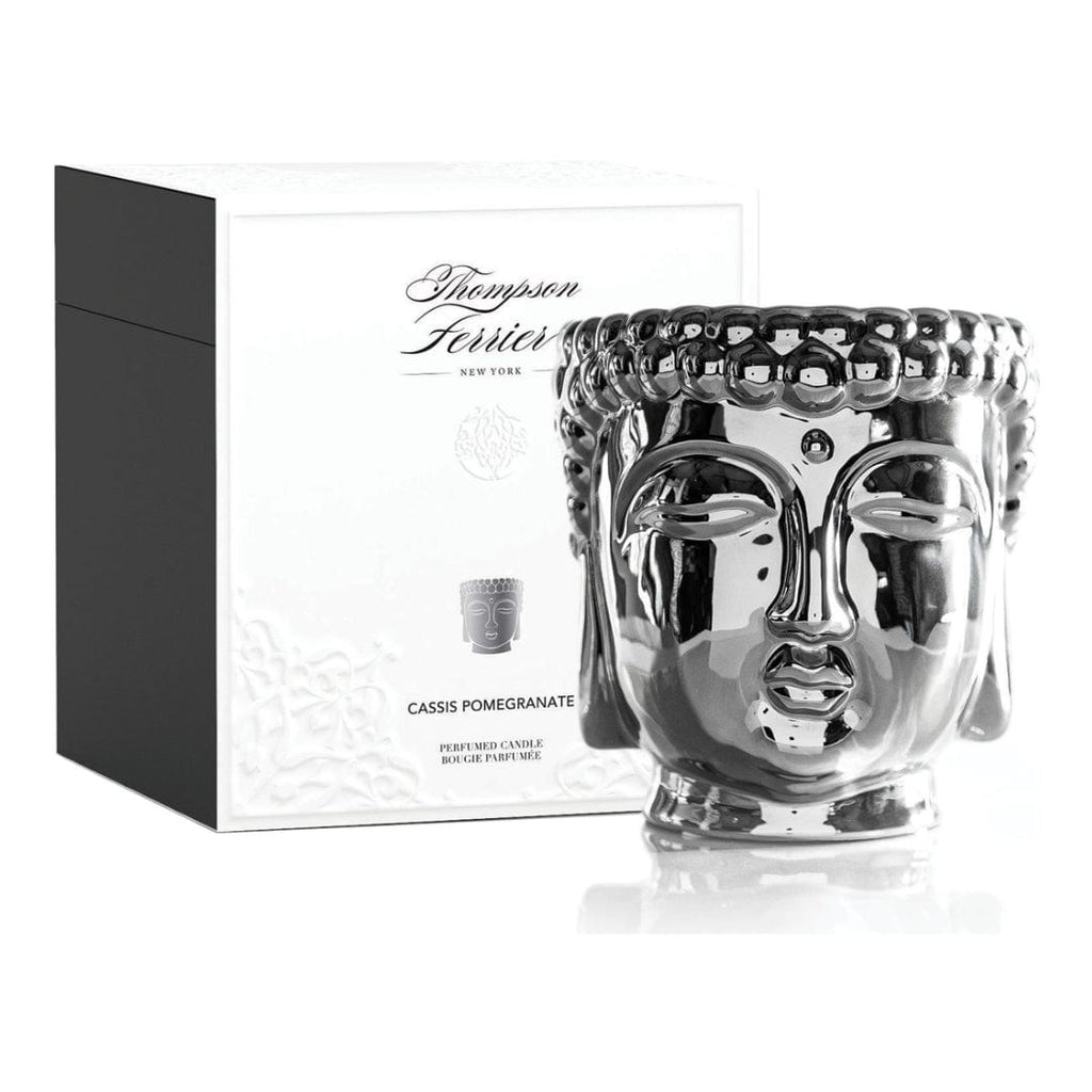 3 Wick Silver Buddha Candle
