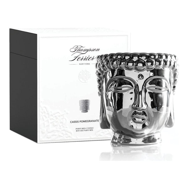3 Wick Silver Buddha Candle