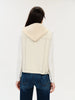 Cream Exposed Stitch Detachable Hooded Vest