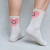 Pink Smiley Face Heart Socks