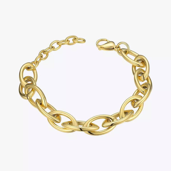 The Patricia Thick Gold Chain Link Bracelet