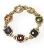 Matte Gold Multi-Colored Gemstone Bracelet