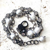 3 Strand Hematite With Pearl & CZ Bracelet