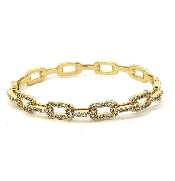 The Sienna Gold & Cz Cuff Bracelet