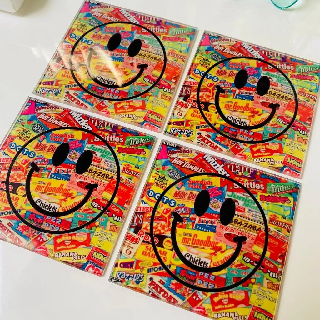 Smiley Candy Coasters