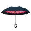 Pink Flower Double Layer Inverted Umbrella