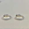 Sterling Silver Dainty Pave CZ Huggies