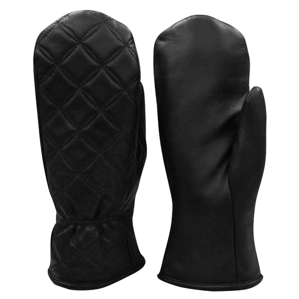 Quilted Leather Glittens Mittens
