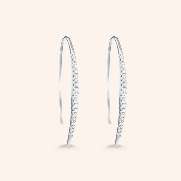 Illusions Pave Linear Drop Earrings