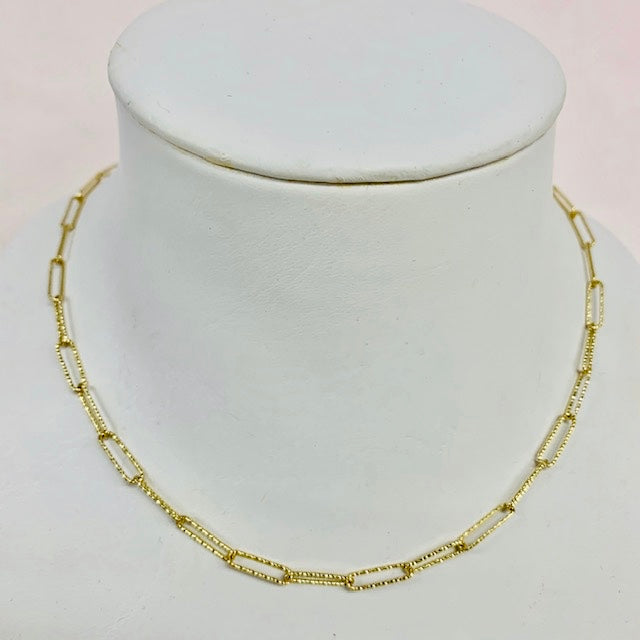 Etched Paperclip Necklace