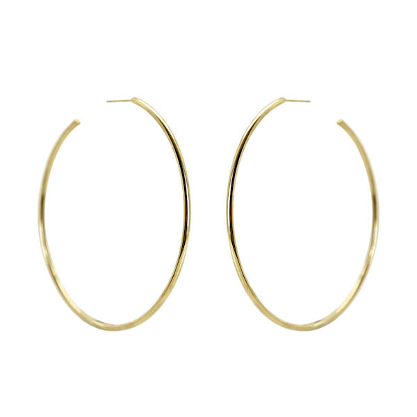 Large Thin Gold Hoops