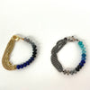 Multi Color Beads & Curb Chain Bracelet