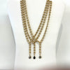 Luxe With Bezel Set Teardrop Stone Necklace