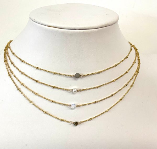 Sloane  Dainty Stone Necklace