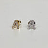CZ Studded Initial Earings