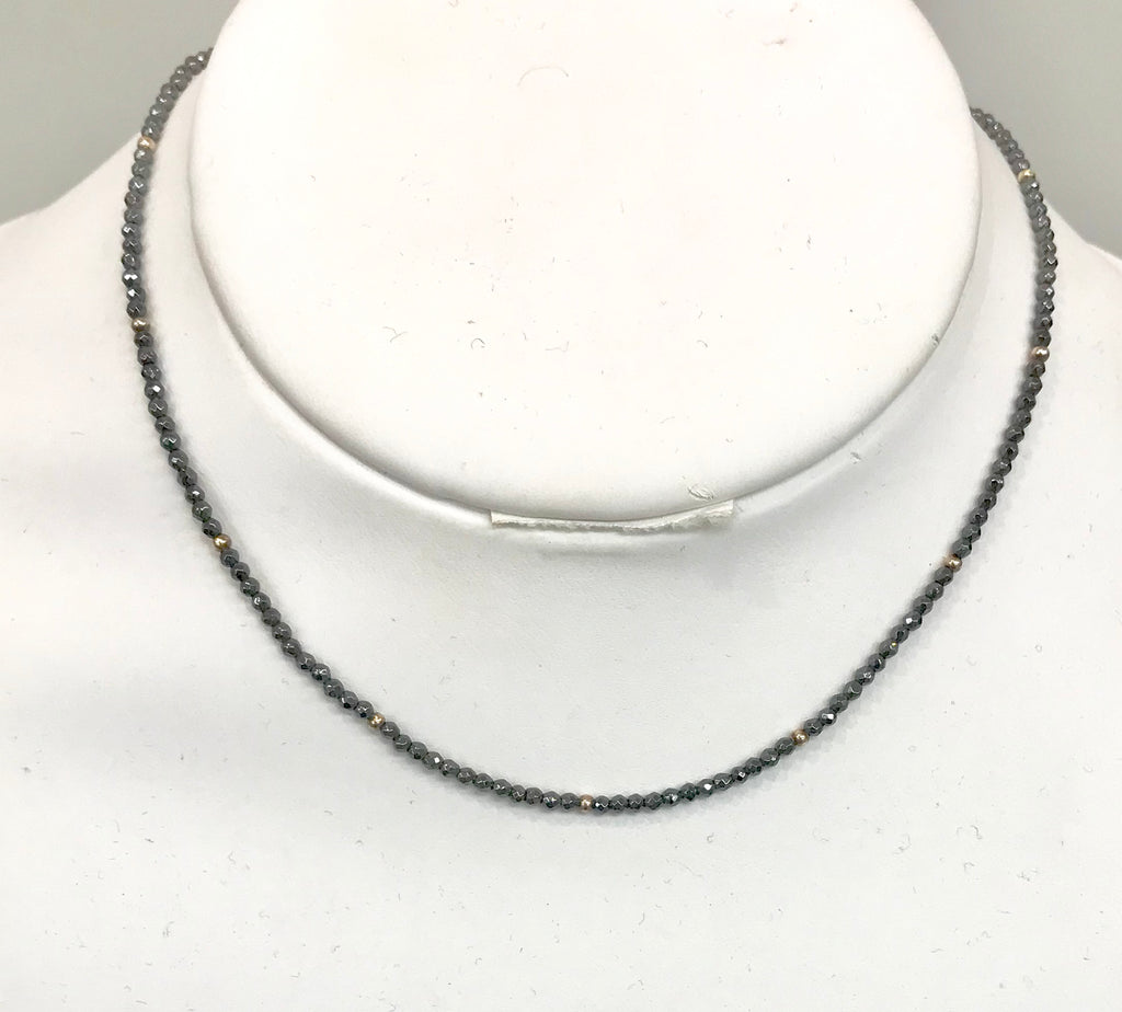 Beaded Choker with Silver Accents