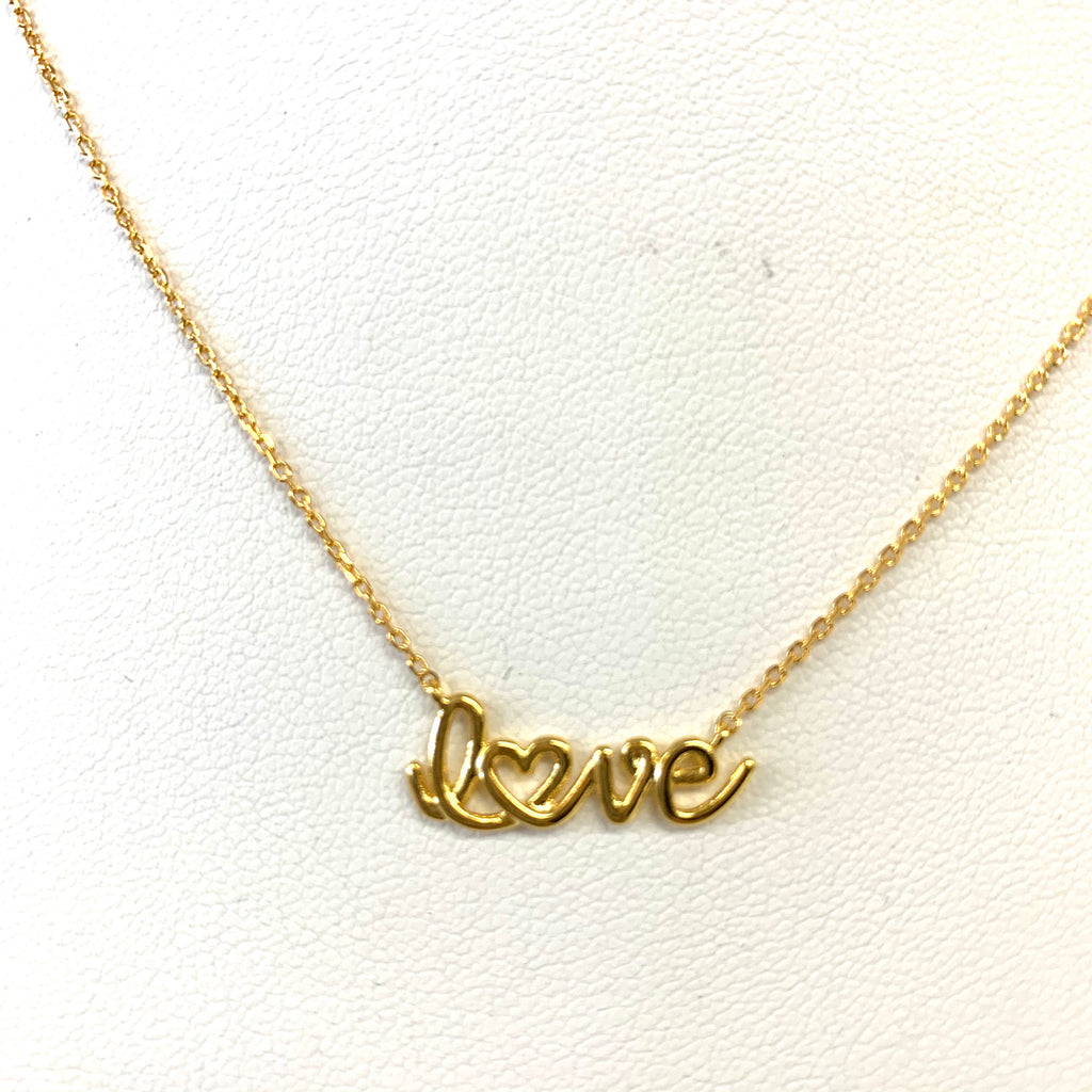 Gold “Love” Necklace