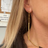 Dainty Paperclip With Chain Earrings