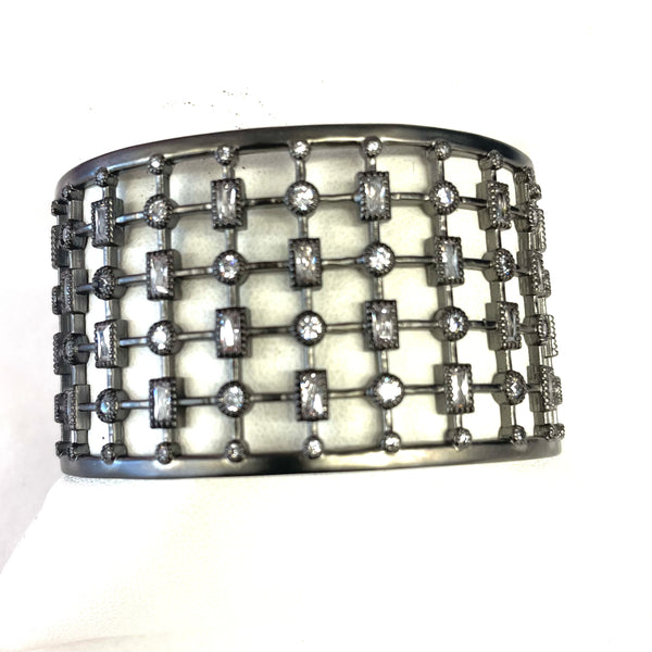 Metal CZ Cuff Bracelet