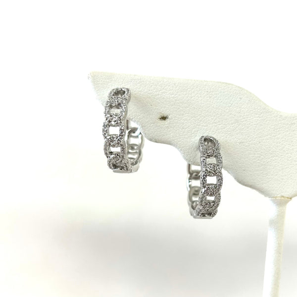 CZ Cuban Link Earrings