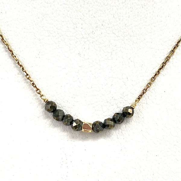 Pyrite Beaded Necklace