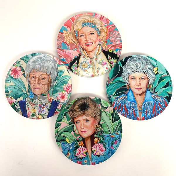 Set of Four Golden Girl Coasters