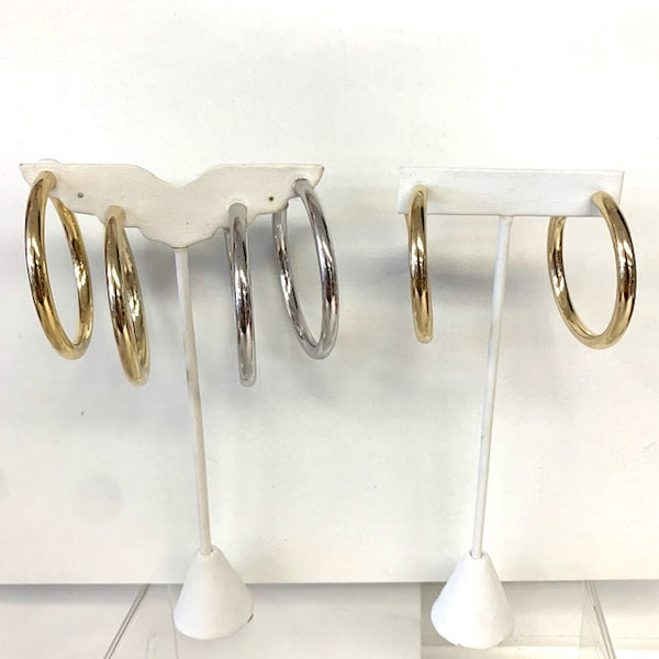 Polished Hollow Hoops