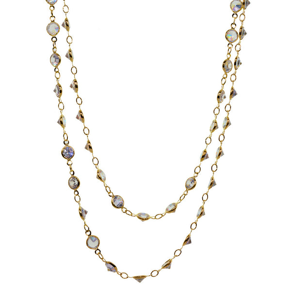 60" Diamond By The Yard Bezel Necklace