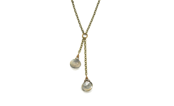 Double Stone Chain Necklace