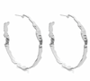 Large Organic Shape Hoop Earrings