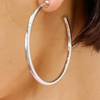 2"  Brushed Matte Silver & Gold Fabulous Hoops