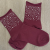 Cotton Decorative Rhinestone Socks