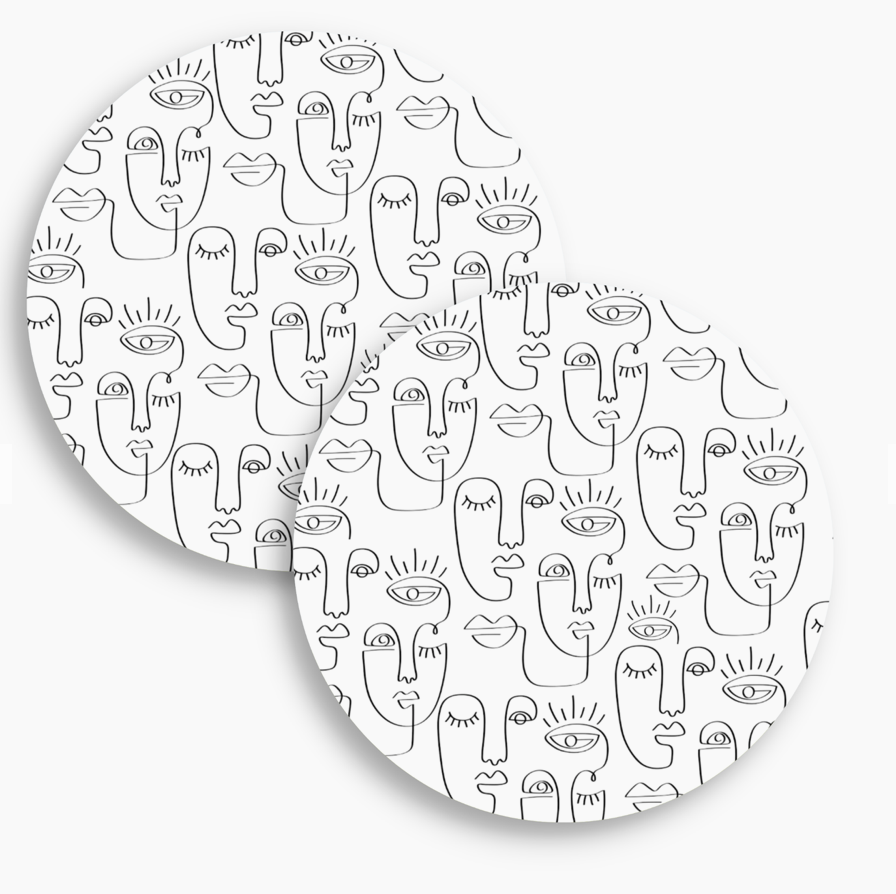 Set of 4 Two-Faced Coasters