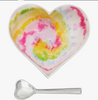 Decorative Enamel Heart Dishes With Spoons