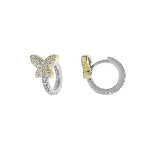 Pave Butterfly Huggies