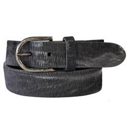 Black Shimmer Leather Belt