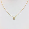 Dainty Pave Disc Necklace