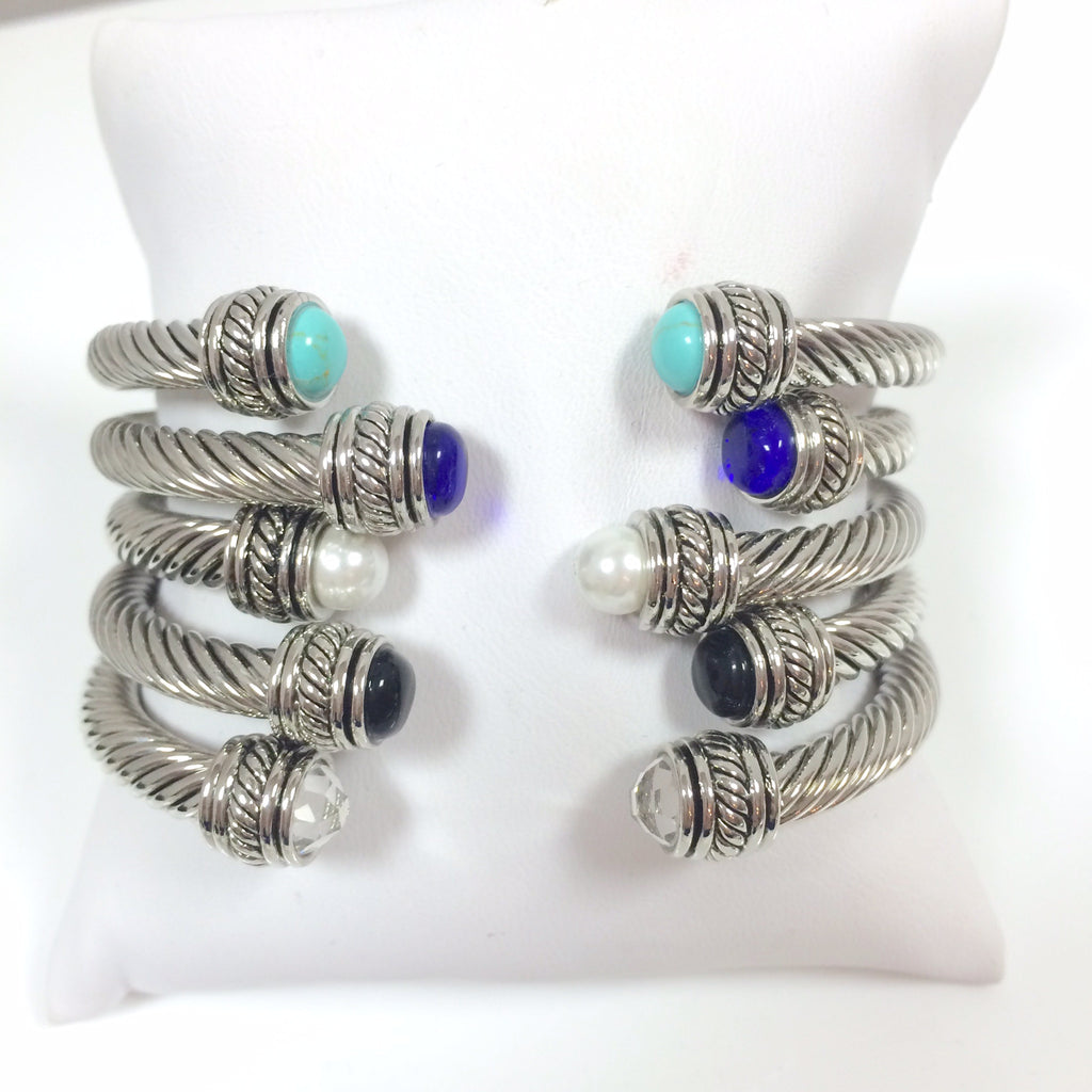 Cable Classic Stone Bangles