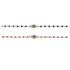Dainty Beaded CZ Evil Eye Bracelet