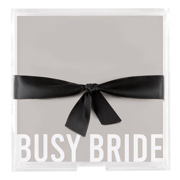 Busy Bride Acrylic Holder And Paper