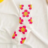 Girls Smiley Face Flower Socks
