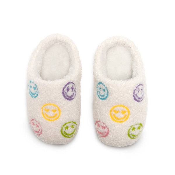 Kids Multi-Color Smiley Slippers