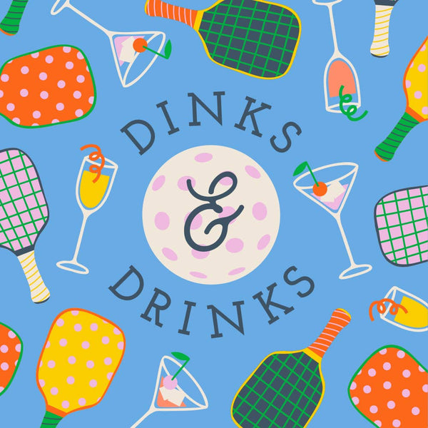 Funny Pickleball Cocktail Napkins | Dinks and Drinks