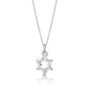 16" Sterling Silver Star of David Outline Necklace