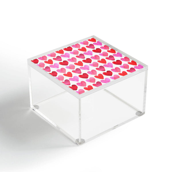 Amy Sia Heart Watercolor Acrylic Box