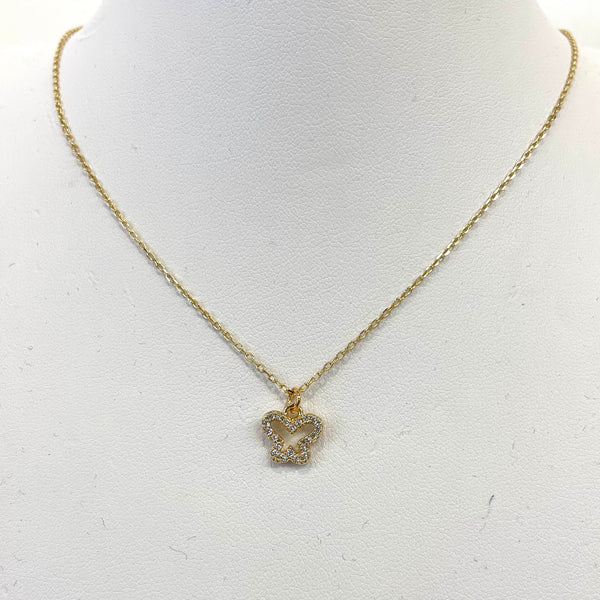 Open CZ Butterfly Necklace