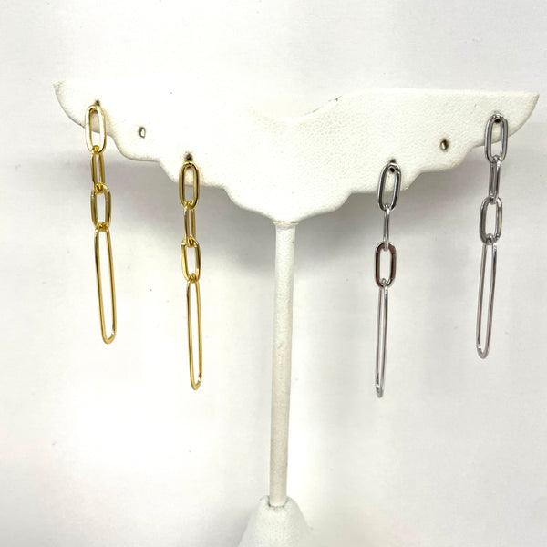 Chain Link Post Earrings
