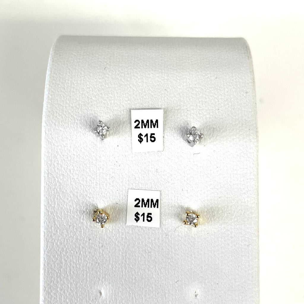 Sterling Silver CZ Studs