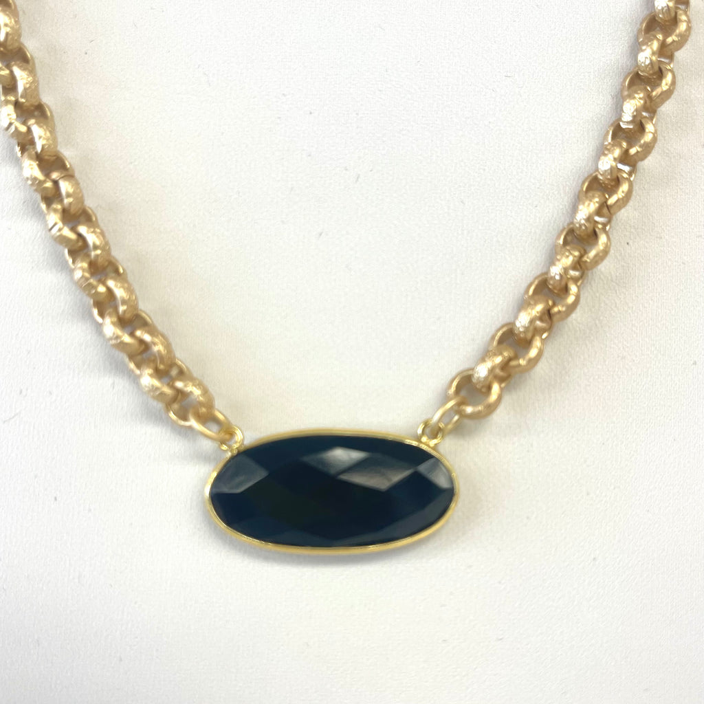 Blaze Gold-Filled Labradorite Stone Necklace